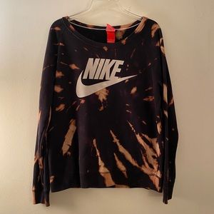 Bleach dyed Nike sweatshirt